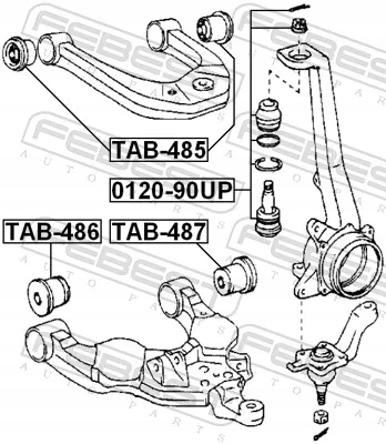 фото №2, Втулка передняя рычага нижний перед tab-486