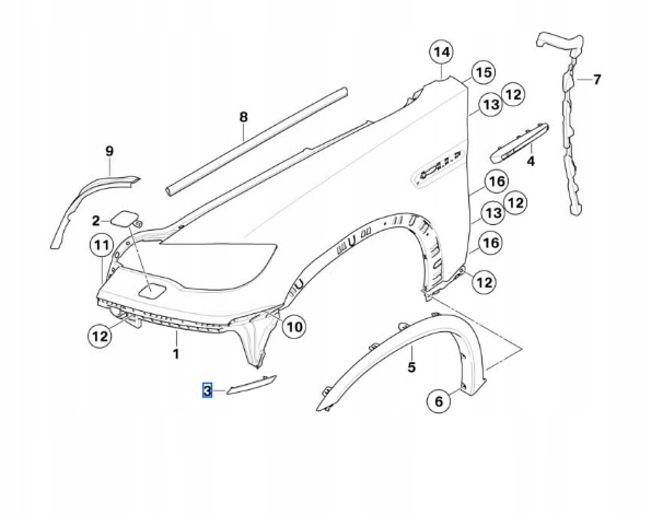 фото №12, Оригінальний відбивач бампера bmw x6 e71 правий