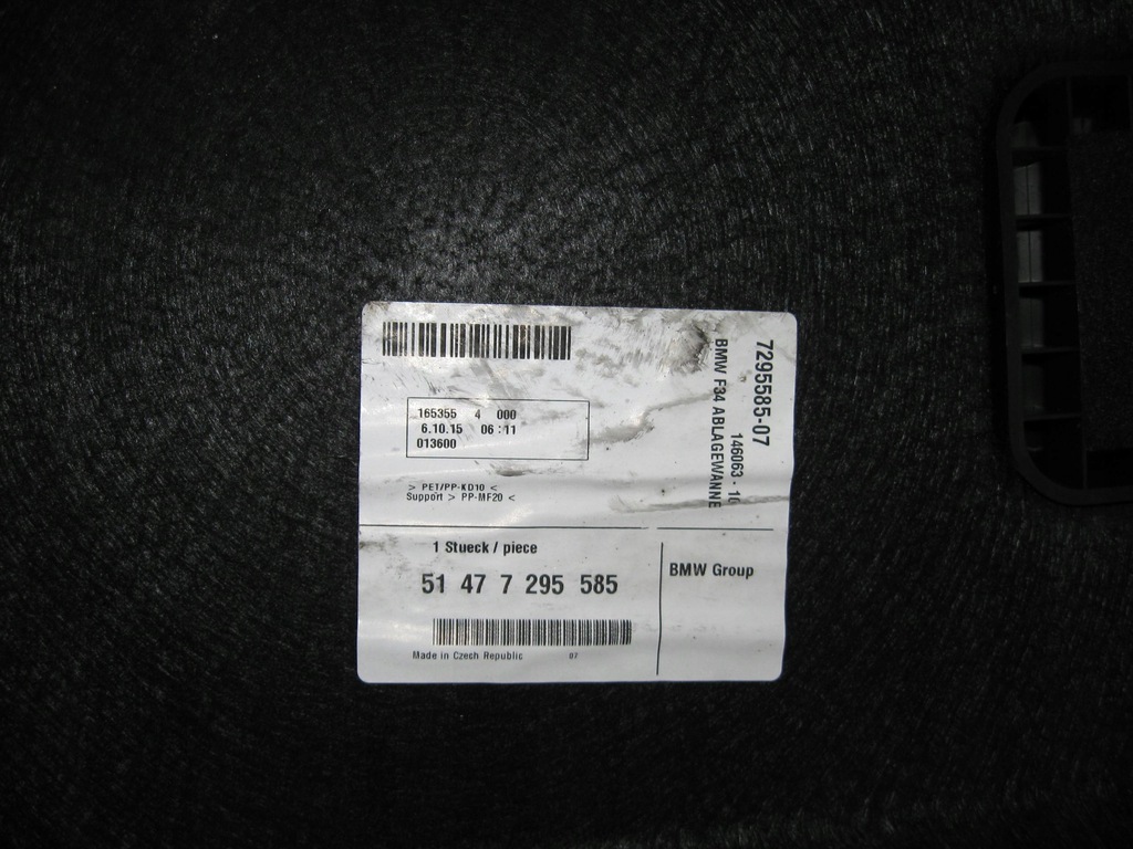 фото №5, Коврик пол багажника bmw 3gt f34 #