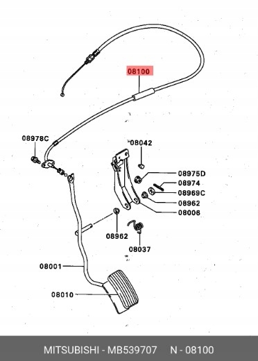 Купити Трос газу mitsubishi mb539707