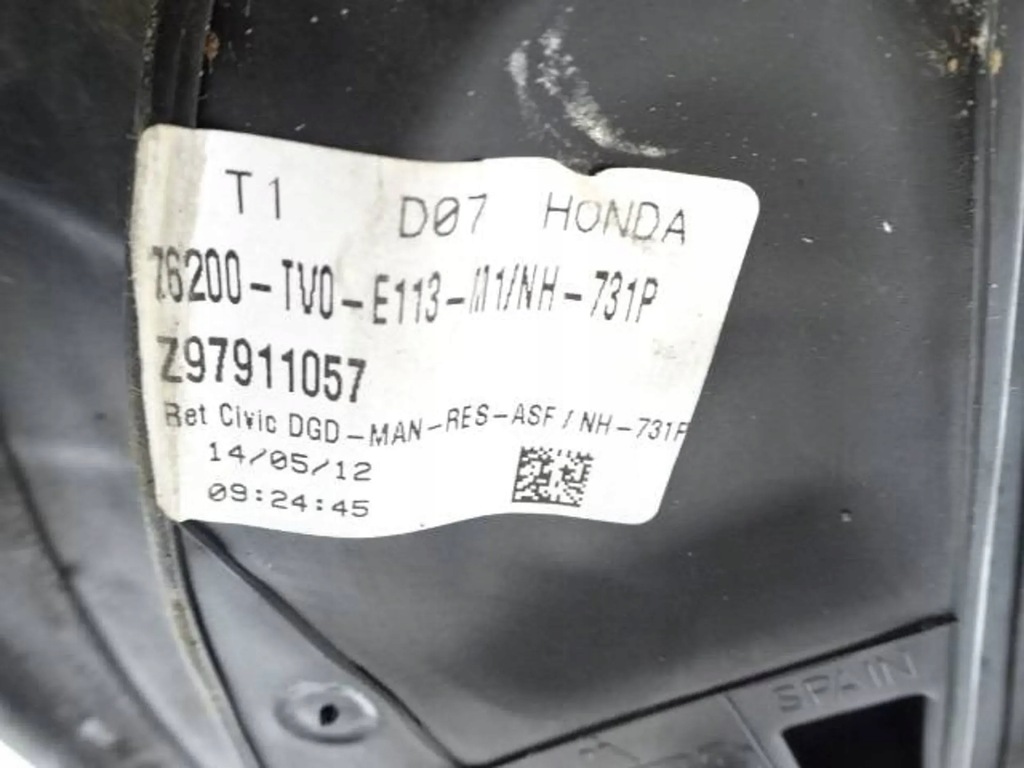 фото №9, Дзеркало праве honda civic ix 12-15 r. hn731p 7pin anglik