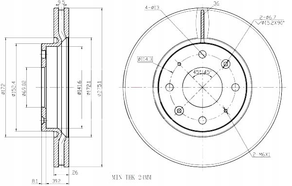 фото №1, Гальмівні диски ham. 2szt kia p. cerato 04- maxgear