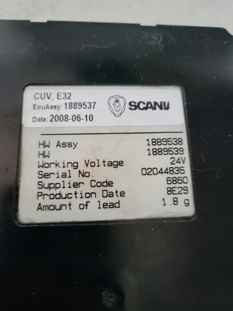 фото №3, Блок керування модуль світла cuv scania r 1889537
