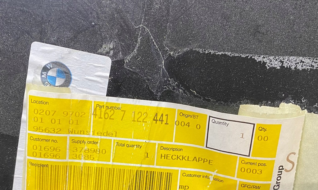 фото №9, Bmw 5 задняя крышка багажника багажника 41627122441