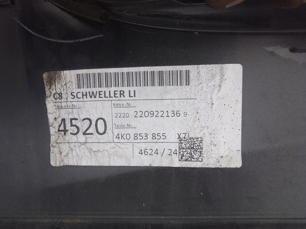 фото №11, Накладка молдинг порог левая audi a6 c8 sedan lx7u