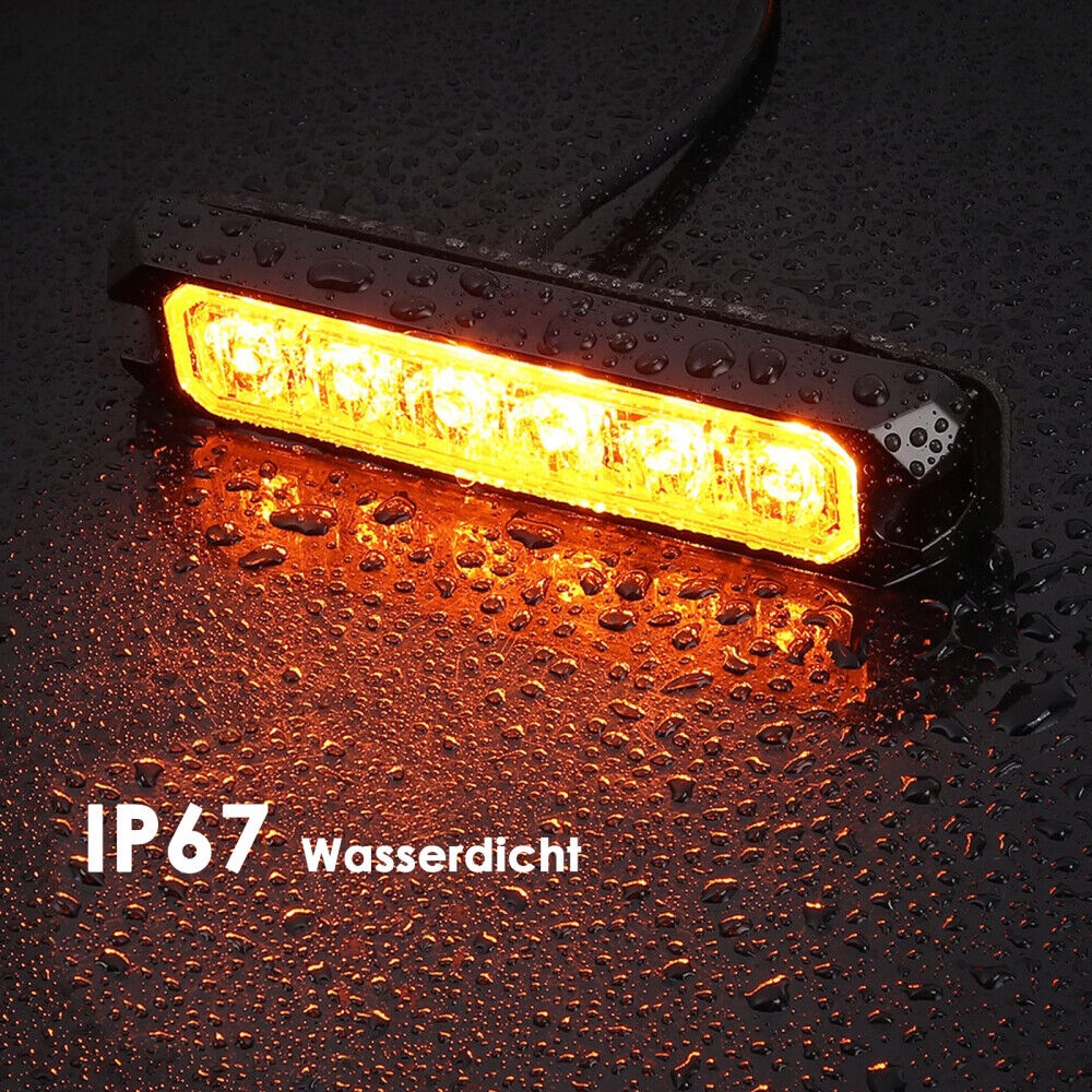 фото №11, 4x лампы предупредительные stroboskopowa лампа led оранжевая pomoc эвакуатор