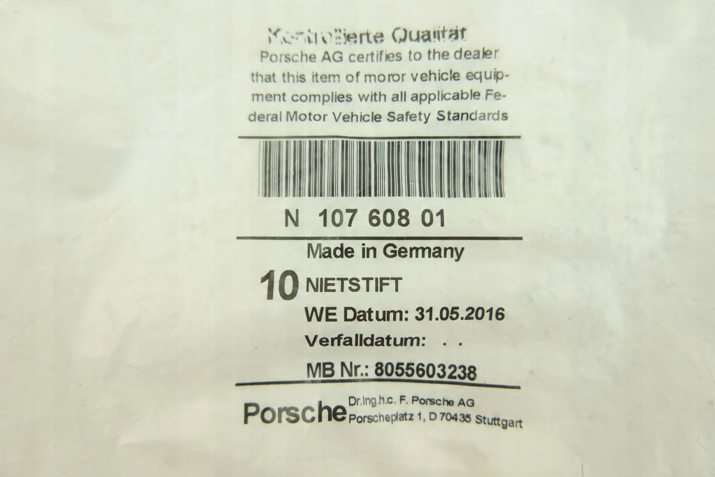 фото №5, Клипсы суппорты porsche 911 n10760801