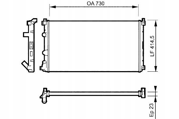 фото №1, Радиатор двигателя renault valeo