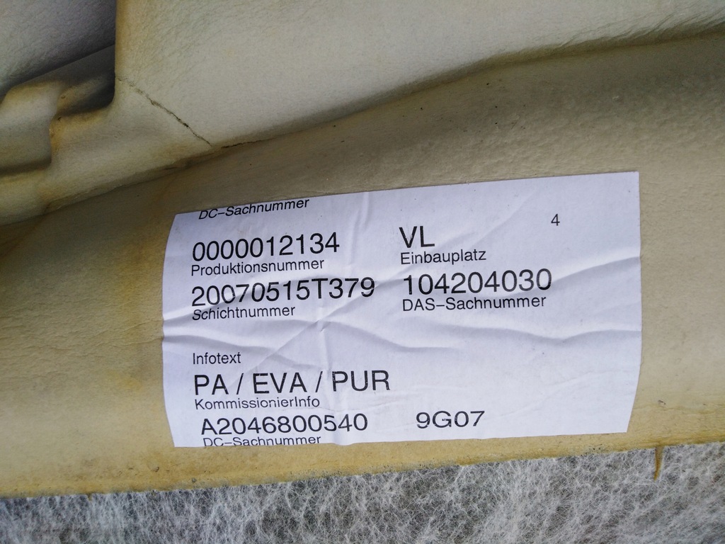 фото №6, Mercedes c w204 sedan килимок салону чорний euro 07r