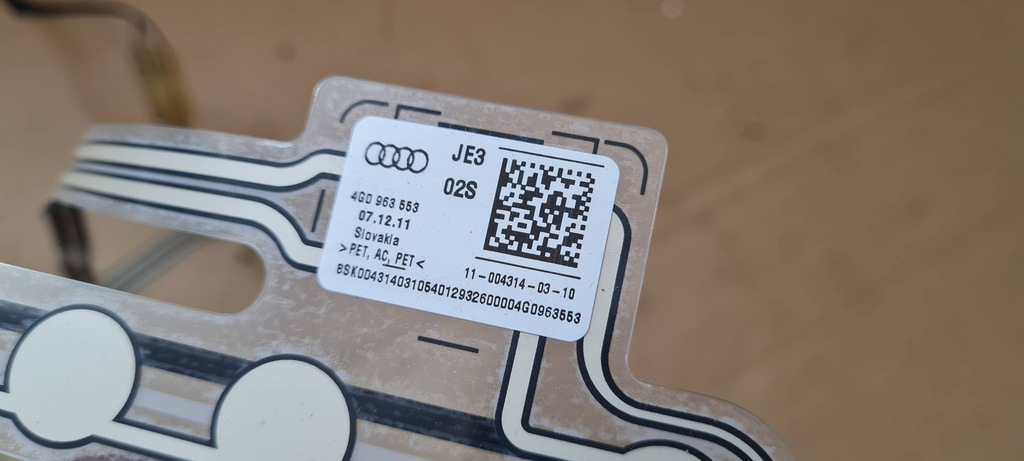 фото №10, A7 4g a6 c7 4g джгут електропроводка датчик зайнятості сидіння перед 4g0963553