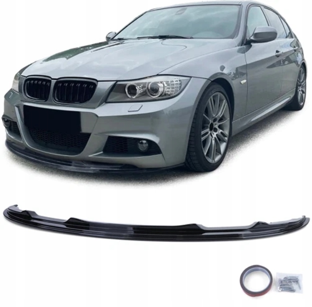 фото №11, Накладка бампера m набор сплиттер чёрный блеск bmw e90 e91 2009-2012 mp