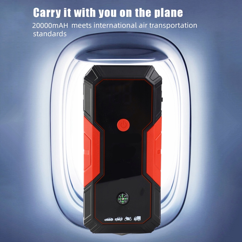 фото №9, Przenośny стартер skoku автомобильный 20000 mah 12v аккумулятор автомобильная v8