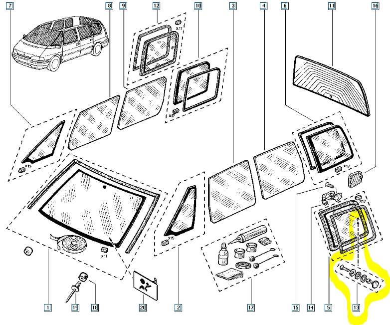 фото №7, Кронштейн накладки скло renautl espace 2 6025170624