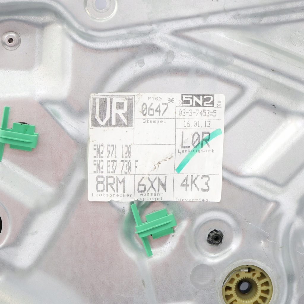 фото №9, Vw tiguan 5n подъемник стекло дверь левый перед передний 5n0837461