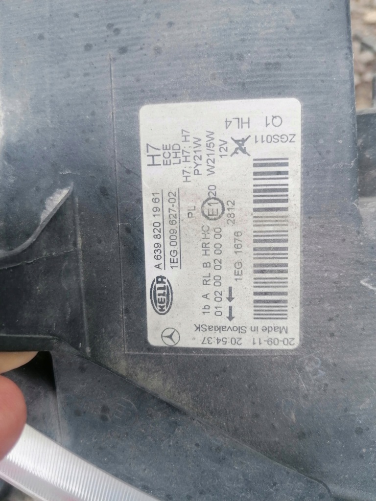 фото №9, Mercedes w639 vito 11r лампа lift перед левая правая