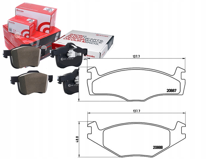 фото №1, Гальмівні колодки гальмівні vw polo 92-95 brembo