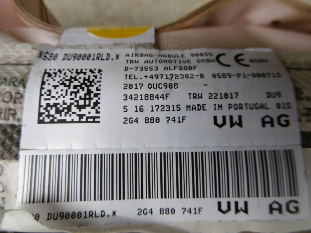 фото №5, Шторка безопасности подушка безопасности левая 2g4880741f vw polo 2g vi