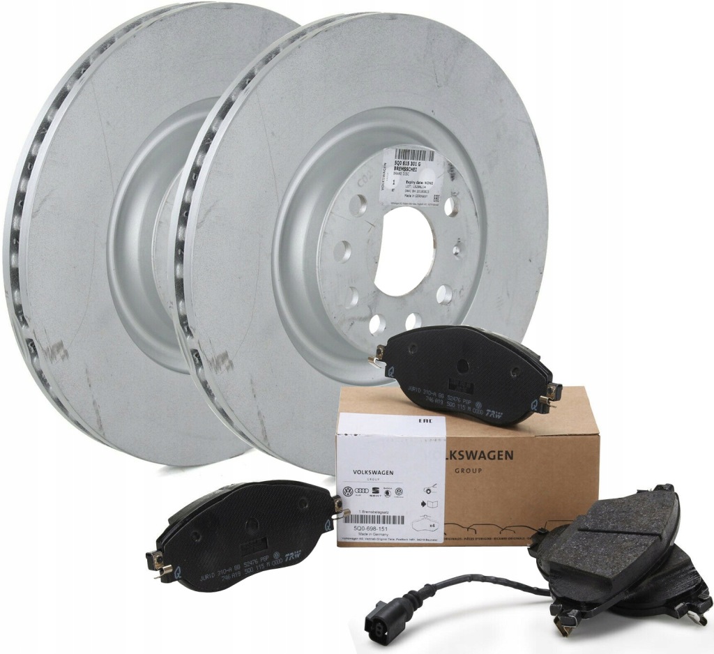 фото №1, 2x гальмівні диски 340mm + гальмівні колодки перед vw golf vii arteon