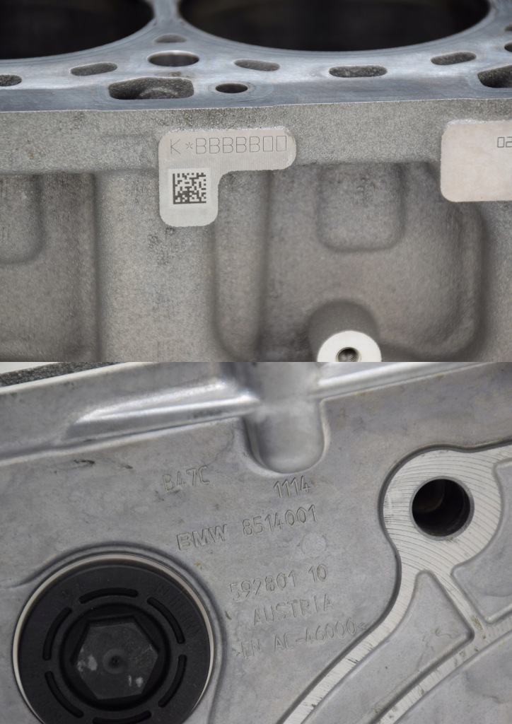 фото №11, Bmw 2 u06 x1 u11 u10 b47c20b b47l dół двигателя wał коленчатый блок