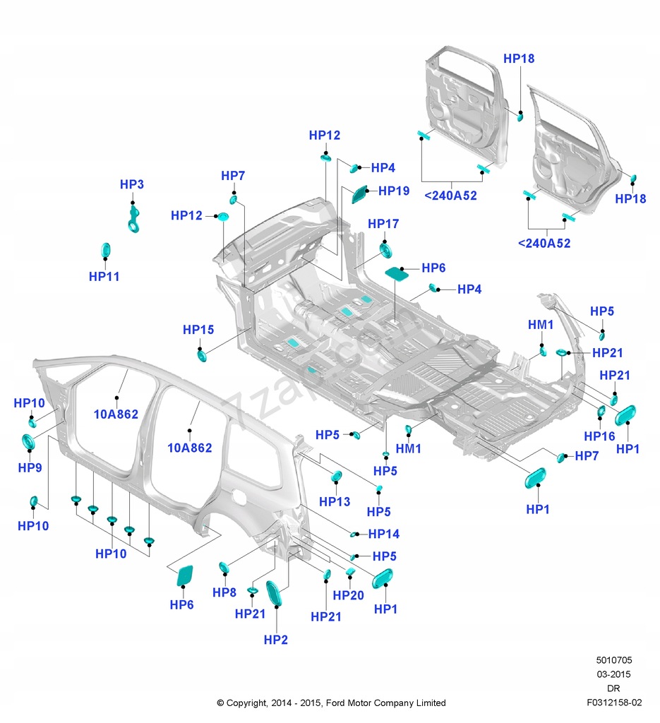 фото №10, Заглушка внутрішня двері edge kuga mondeo s-max_ 4563048 _ 2l14-7820338-ab