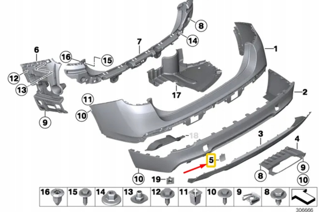 Bmw x1 e84 бампер задний m набор защита holowniczych 5112 новый оригинальный Киев