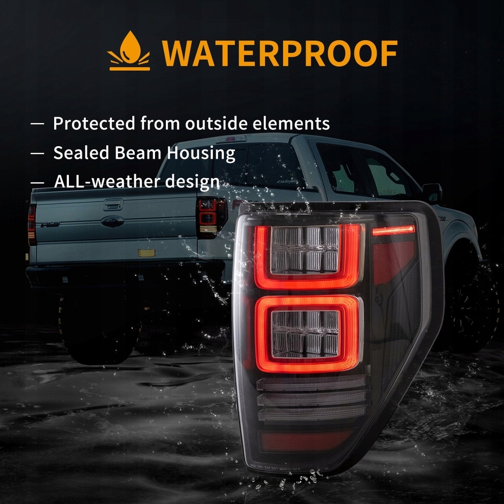 фото №11, Лампа лампы задняя l + r led vland комплект тонированные ford f150 f-150 2009-2014