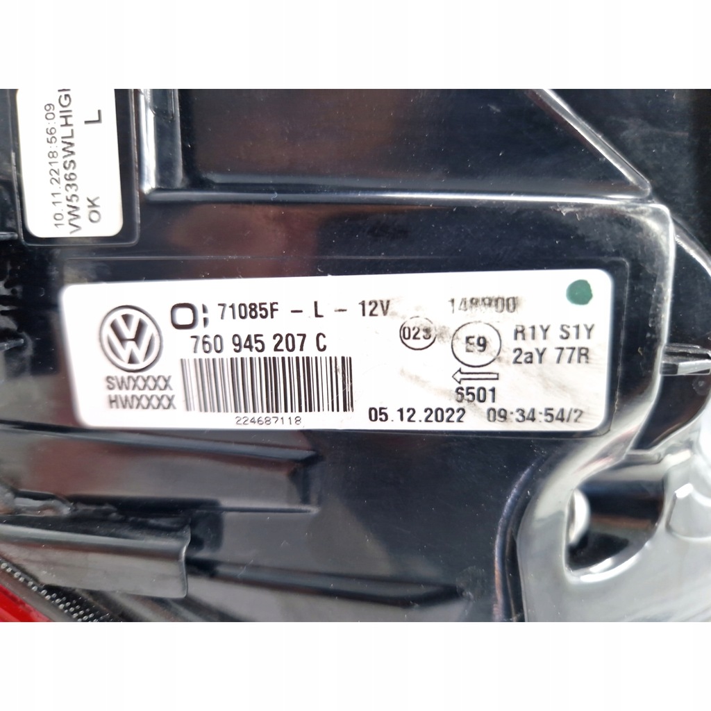 фото №6, Vw touareg cr7 задние свет 760945207c