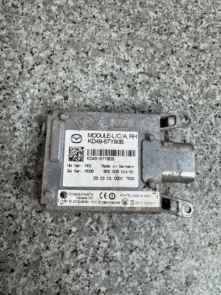 фото №7, Модуль блок управления радар правый задняя mazda cx5 cx-5 2012-2017 kd49-67y80b