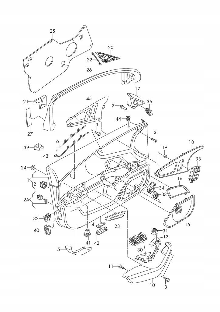 фото №11, Рамка защита дверь левый перед 4g0867609 audi a6 c7