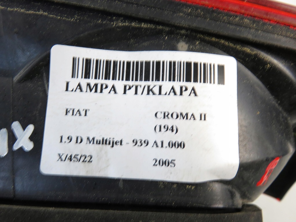 фото №10, Лампа правая задняя крышка багажника fiat croma ii 51727251