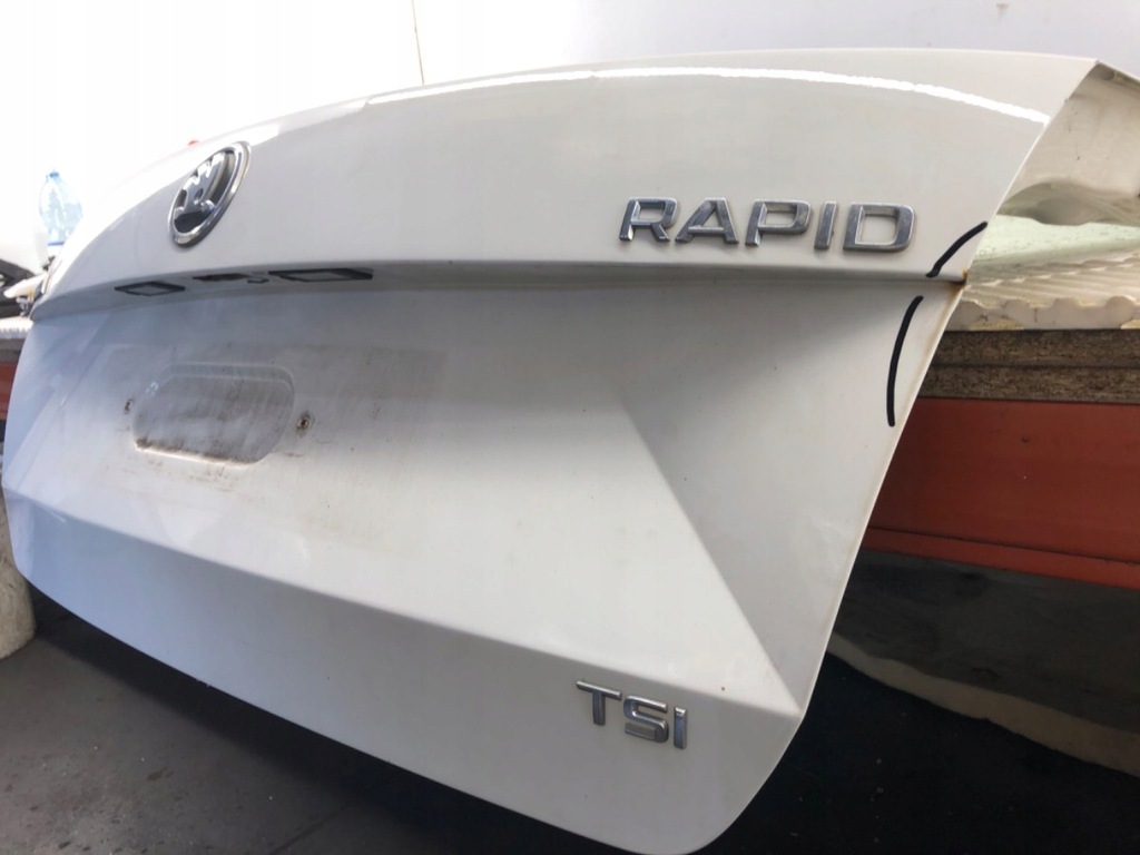 фото №4, Крышка багажника задняя skoda rapid хэтчбек белый candy задняя, багажника