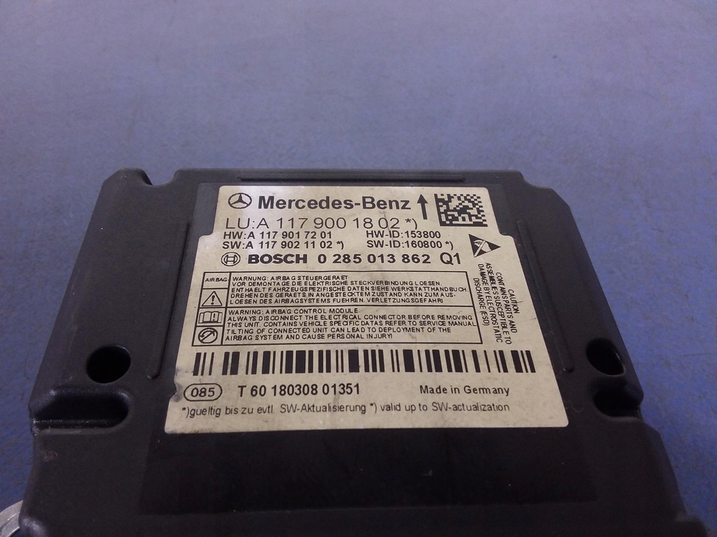 фото №4, Mercedes a w176 модуль датчик подушка безопасности a1179001802