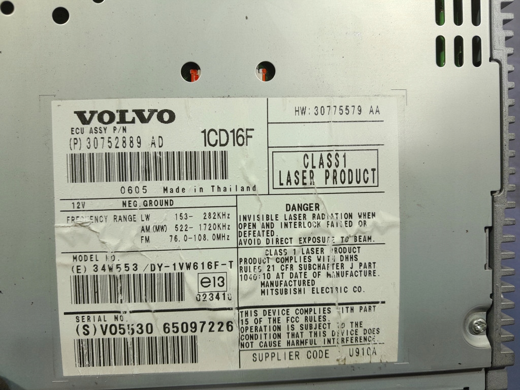 фото №7, Volvo v50 s40 ii радио cd радиопроигрыватель 30752889