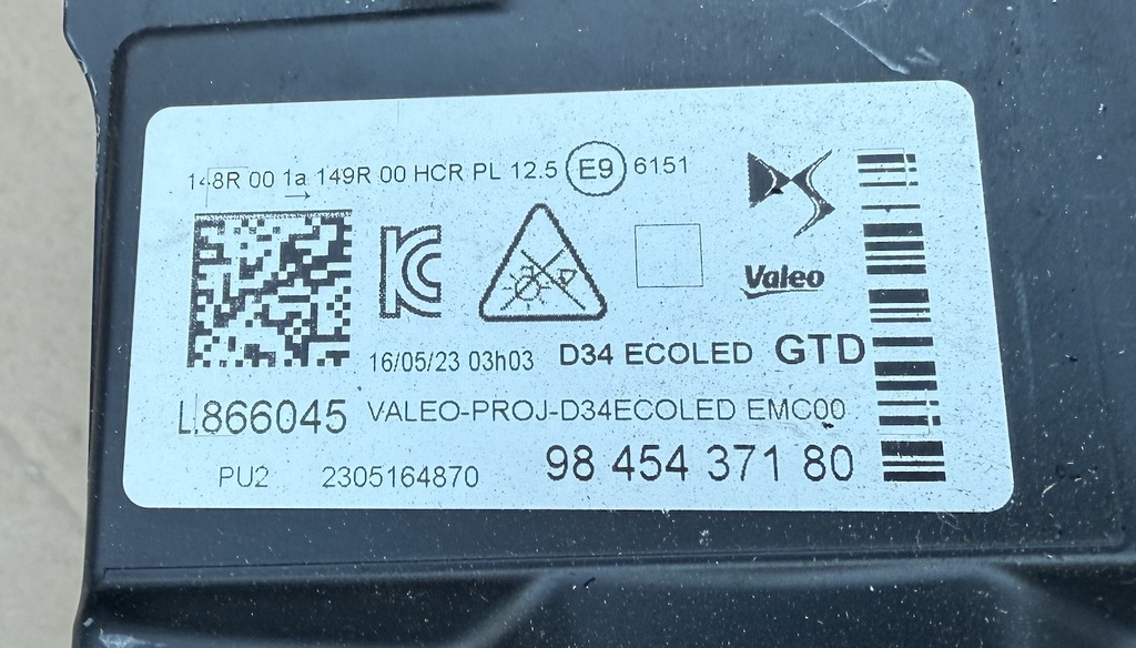 фото №6, Citroen ds3 crossback lift i ii 2024 комплект лампа передних full led перед