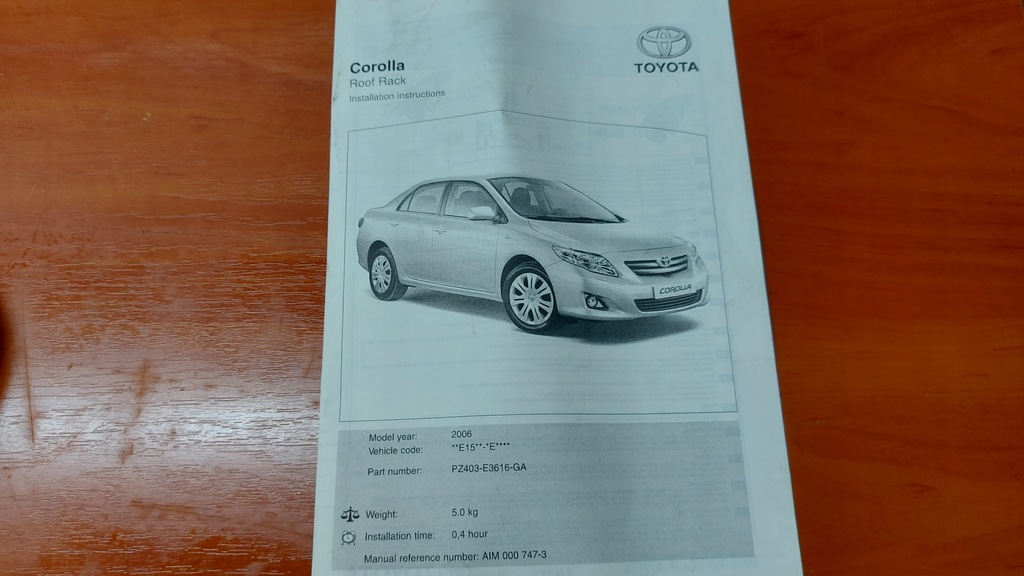 фото №15, Багажник даховий toyota corolla e15 06-13