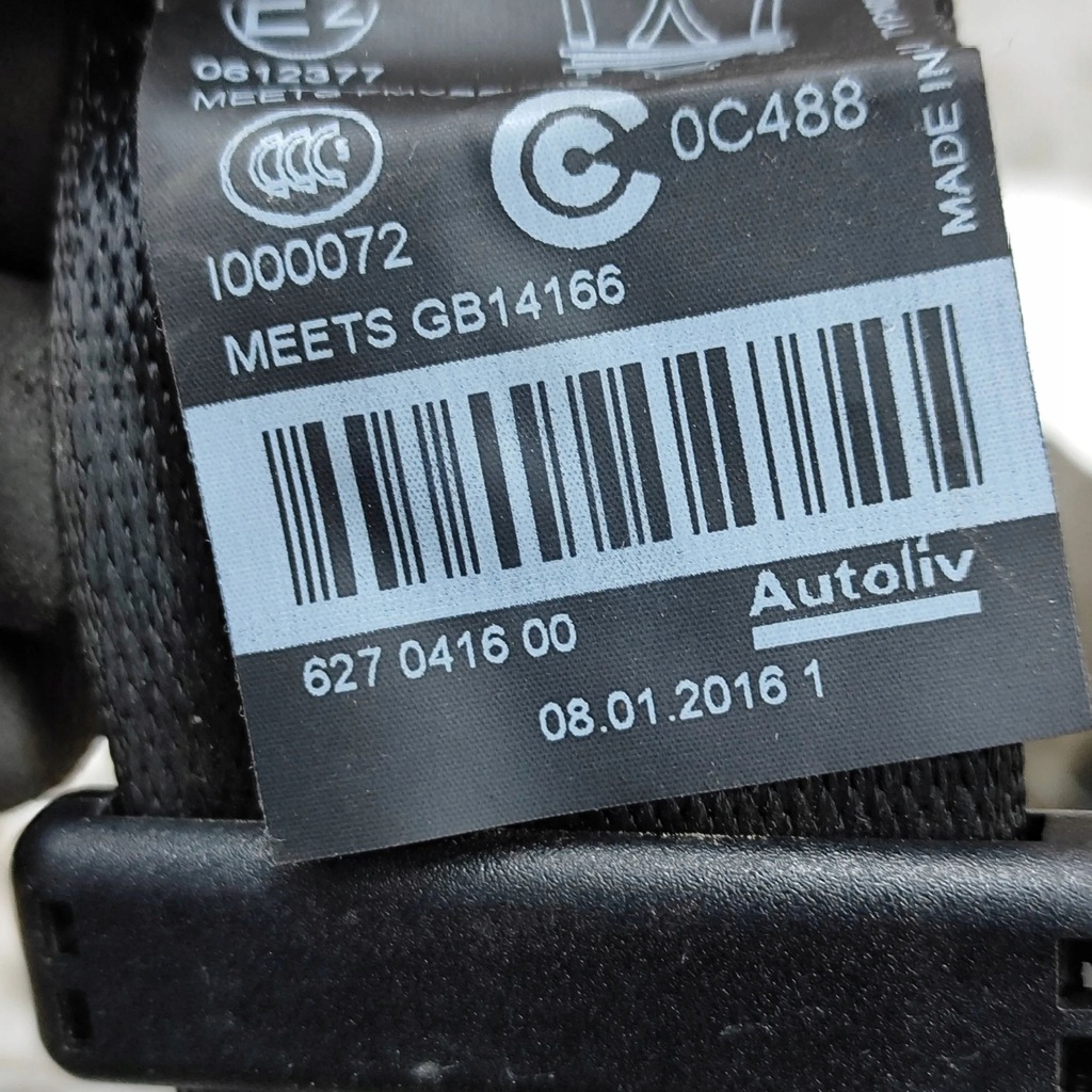 фото №6, Maserati ghibli 2016 правая сторона pas безопасности сиденье заднего