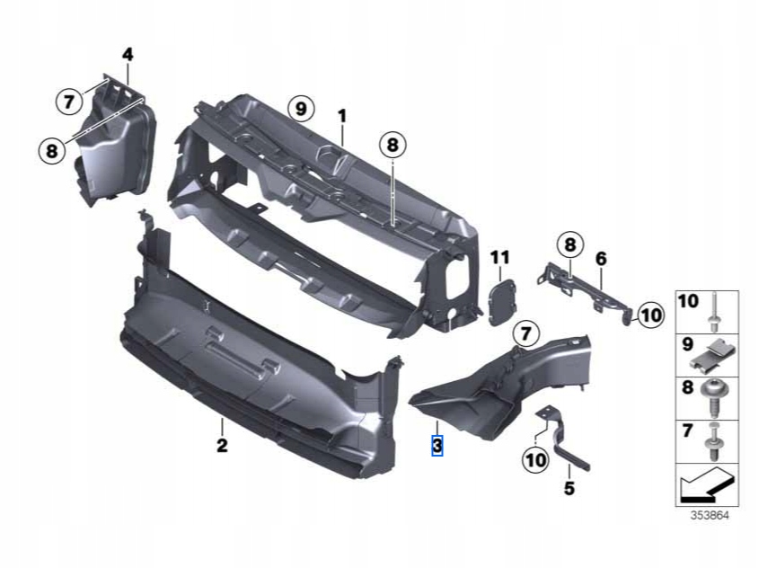 фото №7, Оригинальный канал воздуха тормоза bmw f30 f31 lift правый bez mpakietu