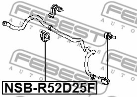 фото №3, Втулка подушка резиновый элемент стабилизатора перед nissan pathfinder