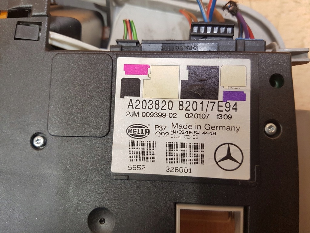фото №3, Лампа освещение салона mercedes w203