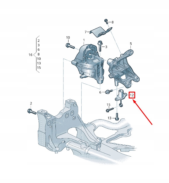 фото №1, Audi q8 4mn правый двигатель support подшипник 4m0199870al original
