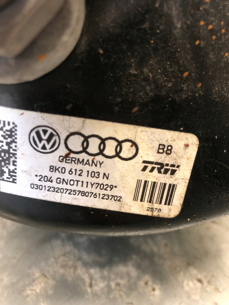 фото №6, Усилитель тормозов тормоза audi a4 b8 lift 8k0612103n