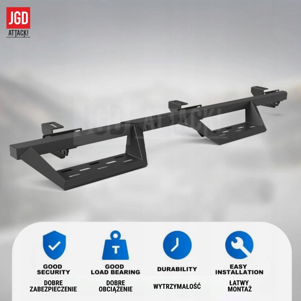 фото №14, Прочные пороги боковой – off-road – набор jeep wrangler jl 2018-2024