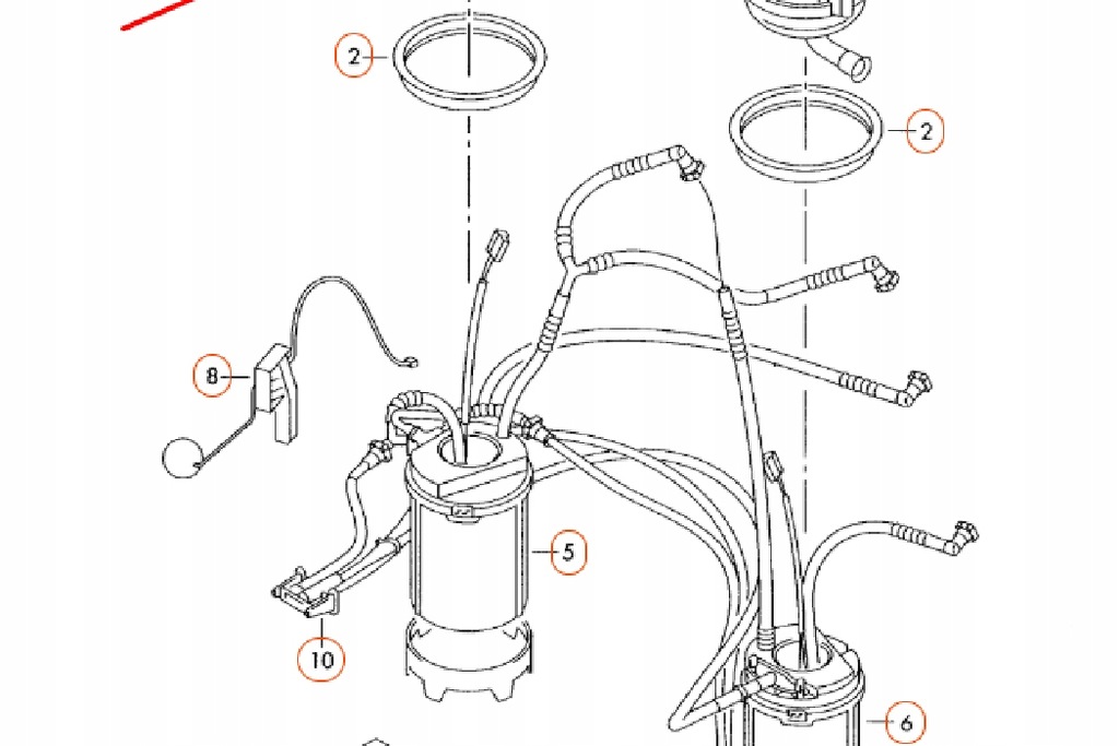 фото №9, Audi q7 4l левый верхний фильтр топлива новый оригинальный 7l8919679