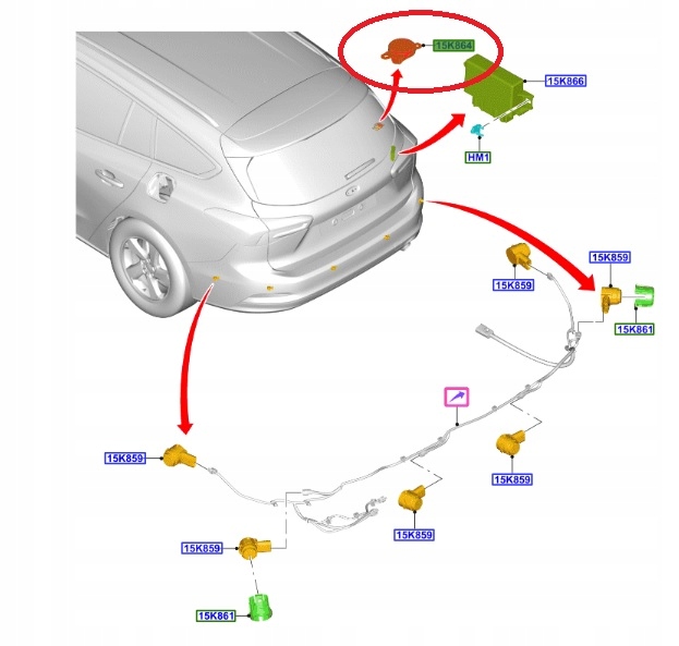 фото №10, Динамик датчиков парковка ford focus mk2 mk4 ka