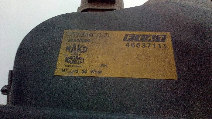 Фара правый лампа перед fiat palio с Разборки