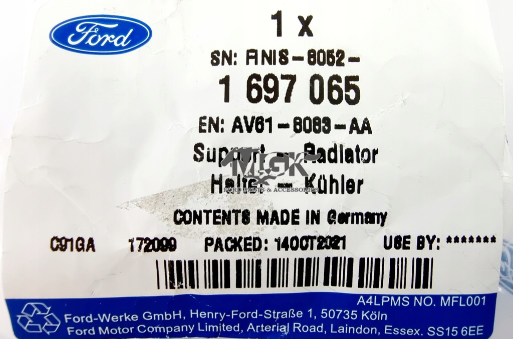 фото №8, Верхний кронштейн радиатора ford focus mk3 2014-