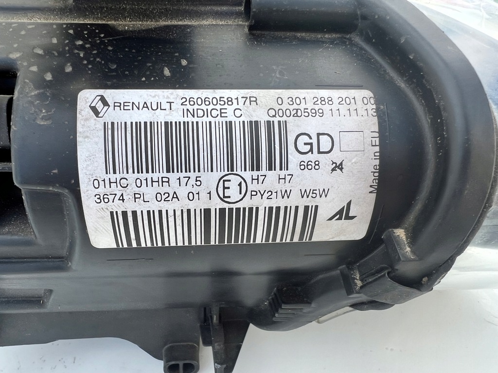 фото №10, Renault megane 3 lift лампа лінза лівий перед 260605817r