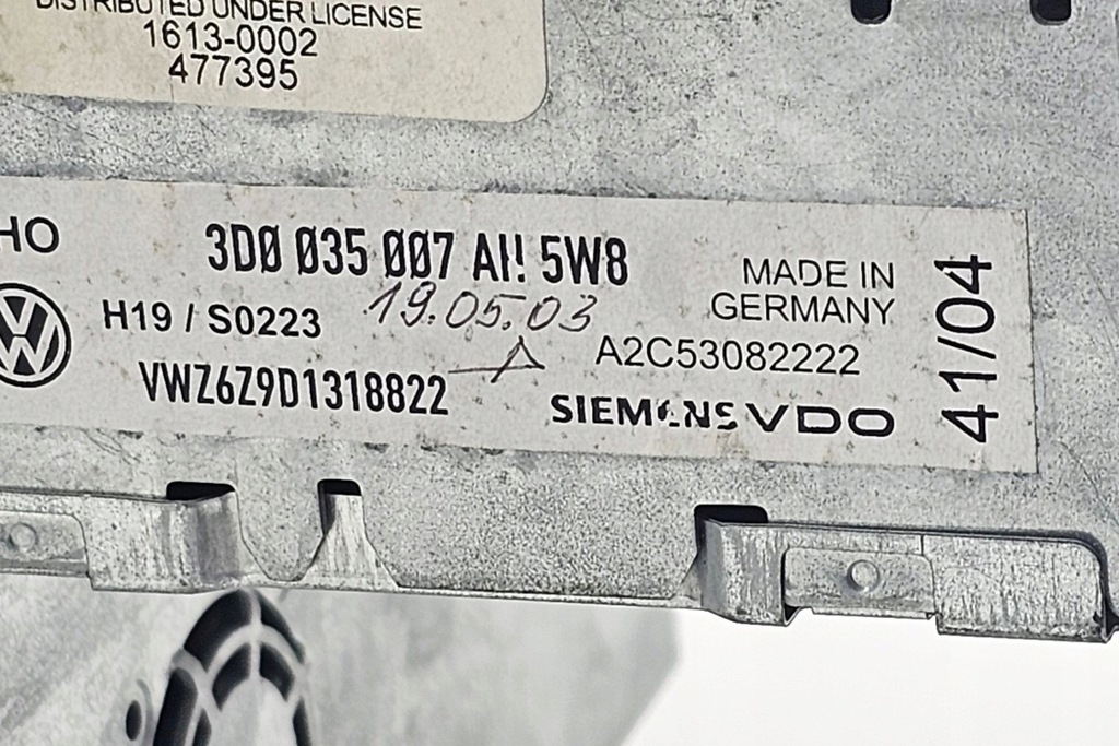 фото №8, Радио с навигация vw phaeton 3d_ 3d0035007 3.0l дизель 165kw 2007