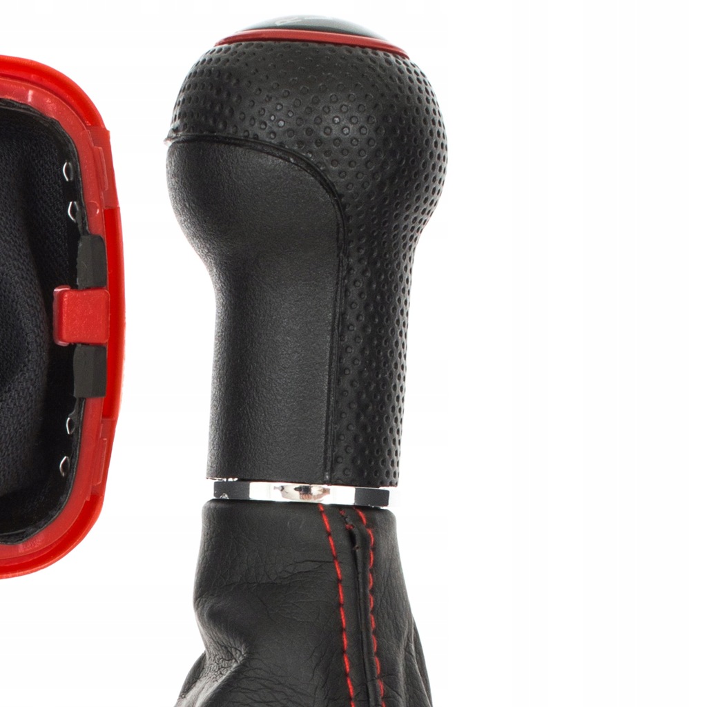 фото №8, Ручка важіль перемикання передач + чохол red vw golf iv bora