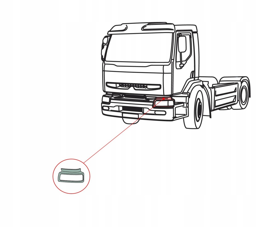 фото №2, Рамка фара ліва renault premium 96-06